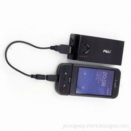 5,200mAh Backup External Battery Pack High Capacity Power Bank Charger with Built-in Flashlight